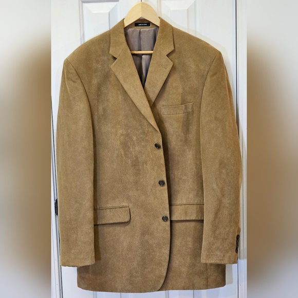 Calvin Klein Tan Sport Coat Size 42L - Picture 3 of 6